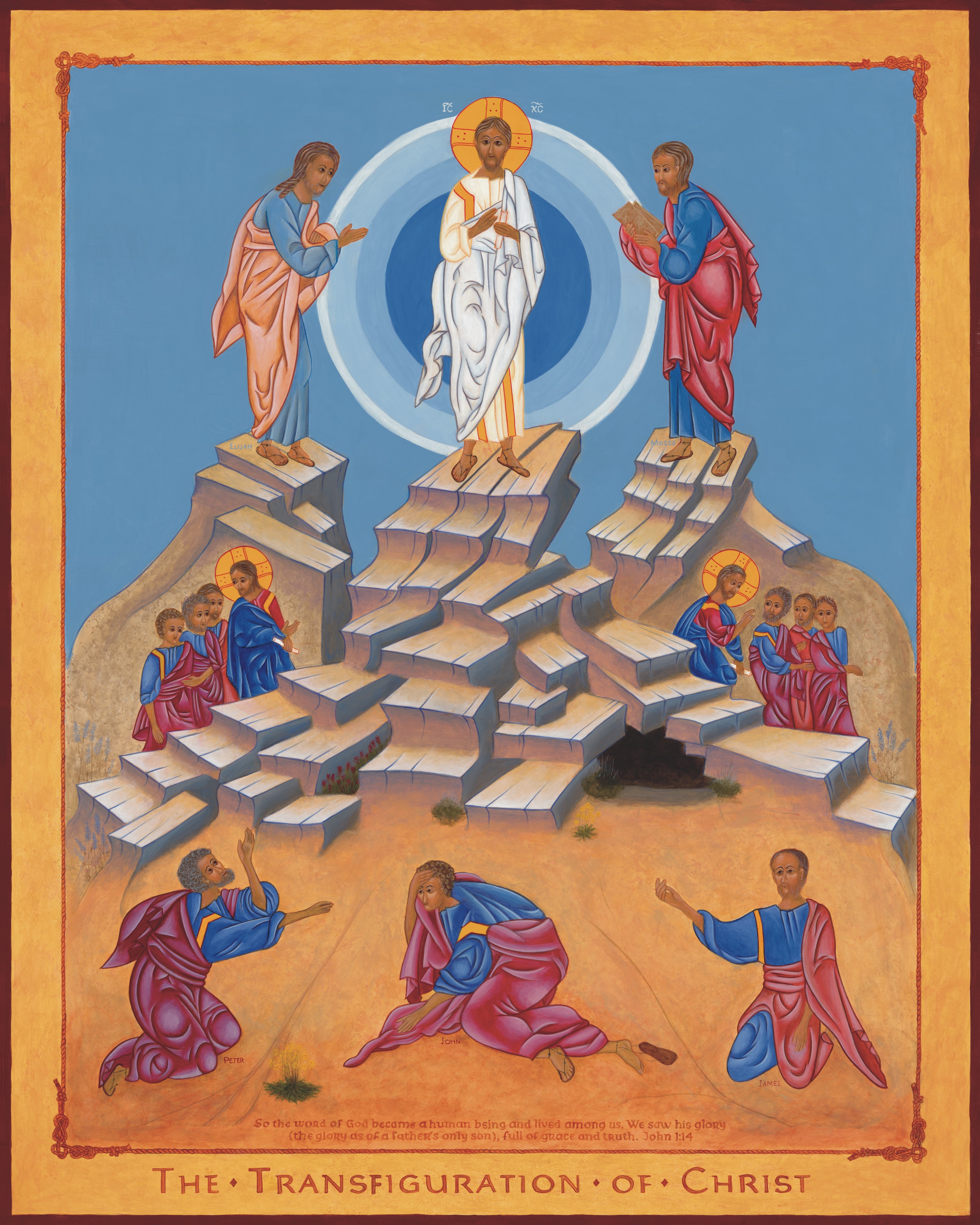 Icon by the Hand of Gay Pogue • Commissioned for The Chapel of the Transfiguration in Jackson Hole, WY